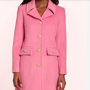 Amanda Uprichard Kathleen Coat in Pink Medium